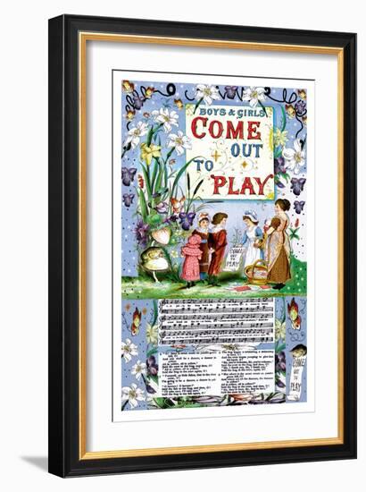 Boys and Girls Come Out to Play, c.1885-Walter Crane-Framed Art Print