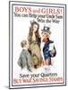 Boys and Girls! War Savings Stamps Poster-James Montgomery Flagg-Mounted Giclee Print