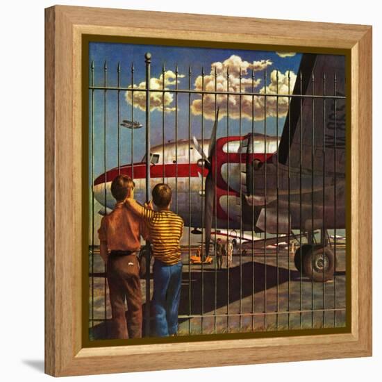 "Boys at Airport," March 30, 1946-John Atherton-Framed Premier Image Canvas