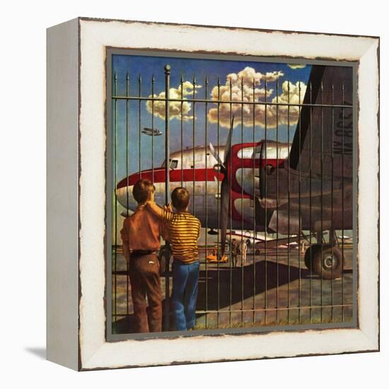 "Boys at Airport," March 30, 1946-John Atherton-Framed Premier Image Canvas