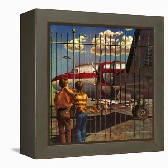 "Boys at Airport," March 30, 1946-John Atherton-Framed Premier Image Canvas