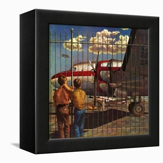 "Boys at Airport," March 30, 1946-John Atherton-Framed Premier Image Canvas