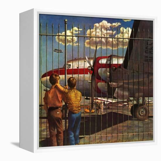 "Boys at Airport," March 30, 1946-John Atherton-Framed Premier Image Canvas