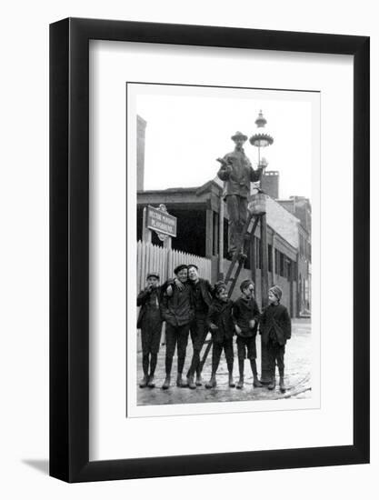 Boys at Playground, Philadelphia, Pennsylvania-null-Framed Photo