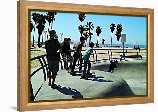 Boys at Skate Park-Steve Ash-Framed Premier Image Canvas