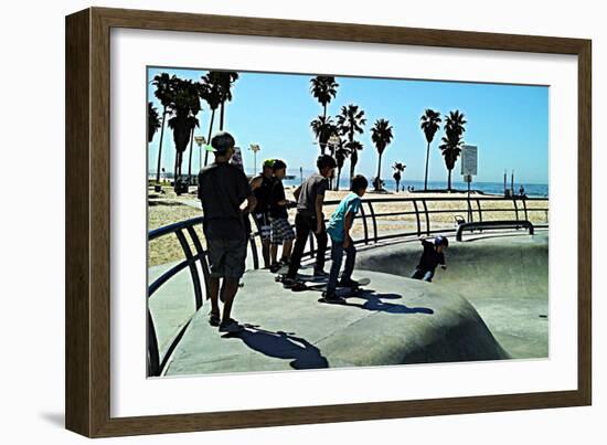 Boys at Skate Park-Steve Ash-Framed Photographic Print