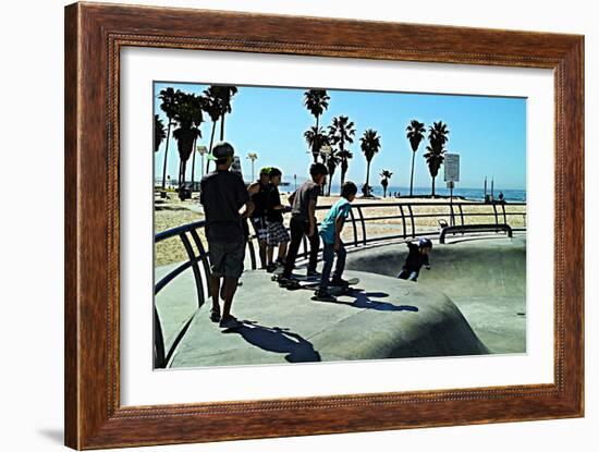 Boys at Skate Park-Steve Ash-Framed Photographic Print