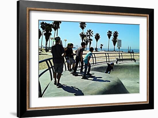 Boys at Skate Park-Steve Ash-Framed Photographic Print