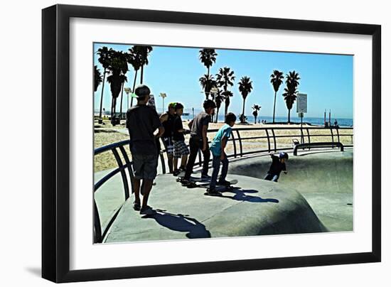 Boys at Skate Park-Steve Ash-Framed Photographic Print