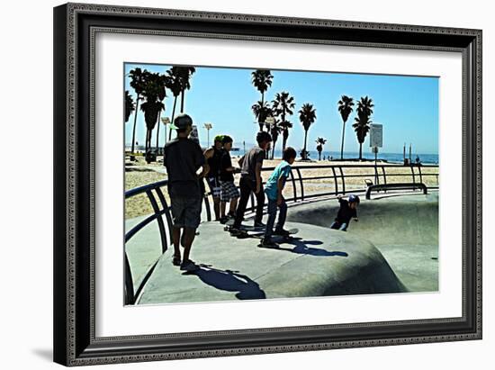 Boys at Skate Park-Steve Ash-Framed Photographic Print