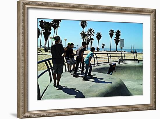 Boys at Skate Park-Steve Ash-Framed Photographic Print