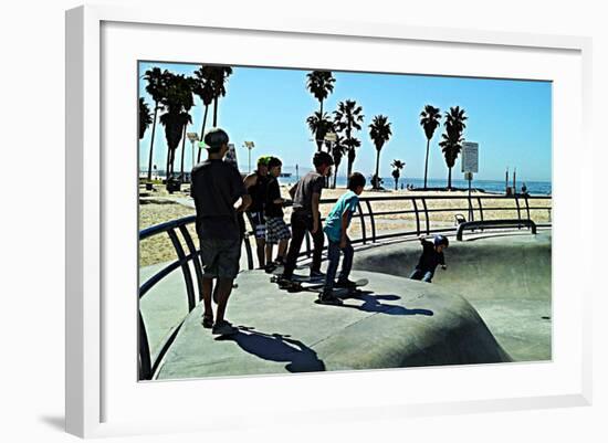 Boys at Skate Park-Steve Ash-Framed Photographic Print