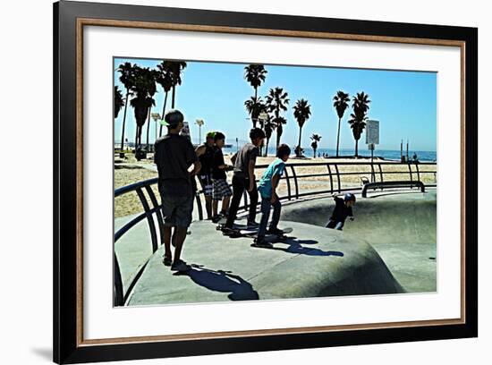 Boys at Skate Park-Steve Ash-Framed Photographic Print