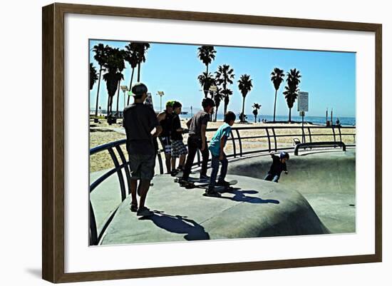 Boys at Skate Park-Steve Ash-Framed Photographic Print