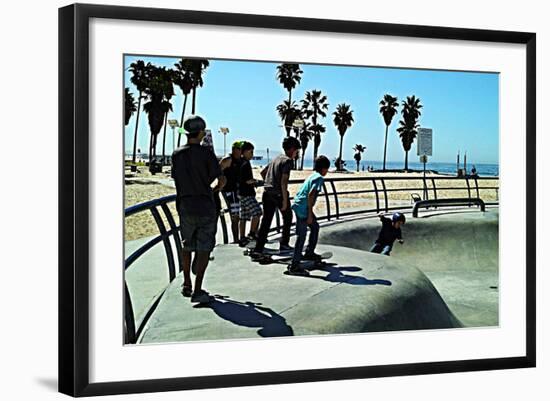 Boys at Skate Park-Steve Ash-Framed Photographic Print