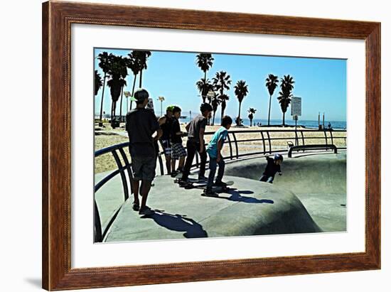 Boys at Skate Park-Steve Ash-Framed Photographic Print