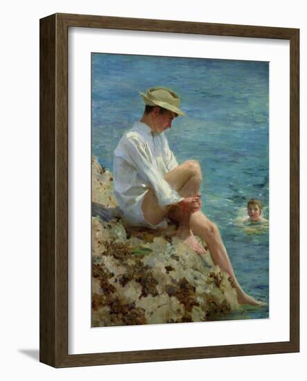 Boys Bathing, 1908-Henry Scott Tuke-Framed Giclee Print