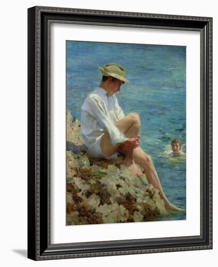 Boys Bathing, 1908-Henry Scott Tuke-Framed Giclee Print