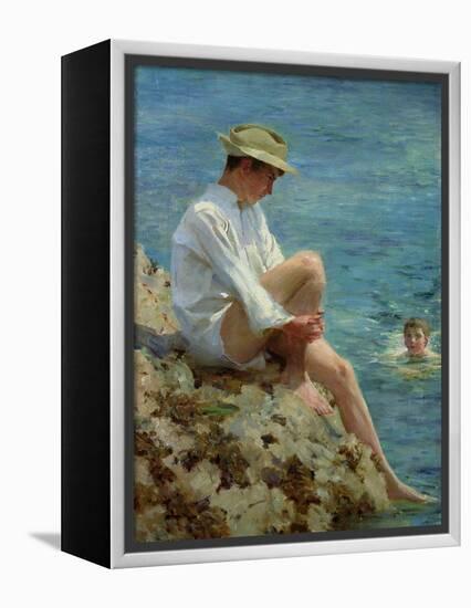 Boys Bathing, 1908-Henry Scott Tuke-Framed Premier Image Canvas