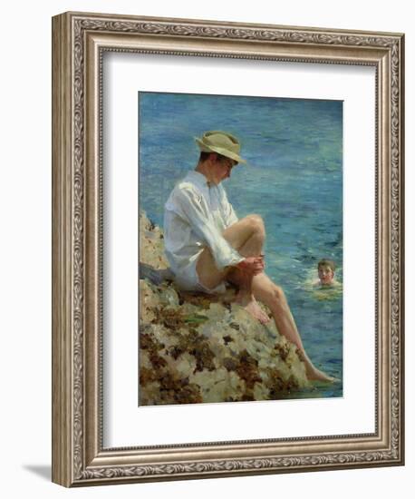 Boys Bathing, 1908-Henry Scott Tuke-Framed Giclee Print