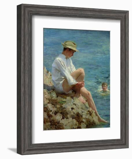 Boys Bathing, 1908-Henry Scott Tuke-Framed Giclee Print