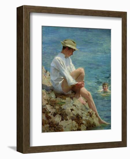 Boys Bathing, 1908-Henry Scott Tuke-Framed Giclee Print