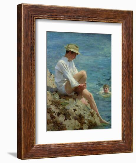 Boys Bathing, 1908-Henry Scott Tuke-Framed Giclee Print