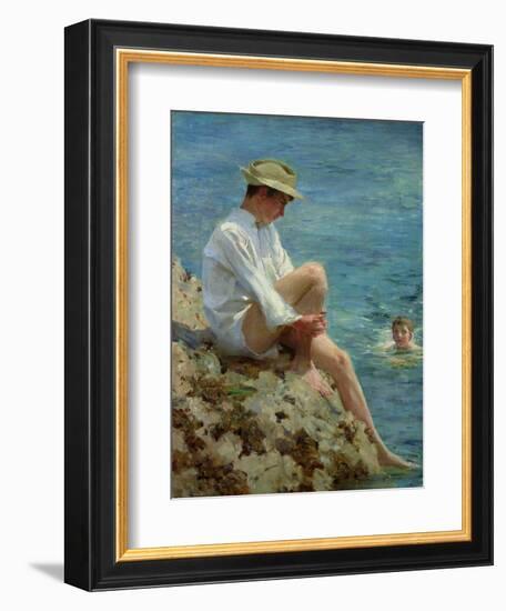 Boys Bathing, 1908-Henry Scott Tuke-Framed Giclee Print