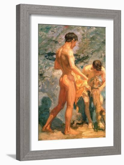 Boys Bathing, 1912-Henry Scott Tuke-Framed Giclee Print