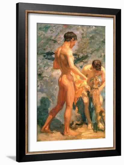 Boys Bathing, 1912-Henry Scott Tuke-Framed Giclee Print