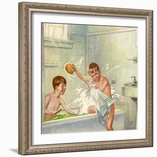 Boys Bathing, 1935-null-Framed Giclee Print