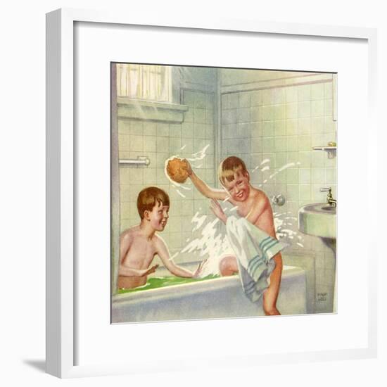 Boys Bathing, 1935-null-Framed Giclee Print