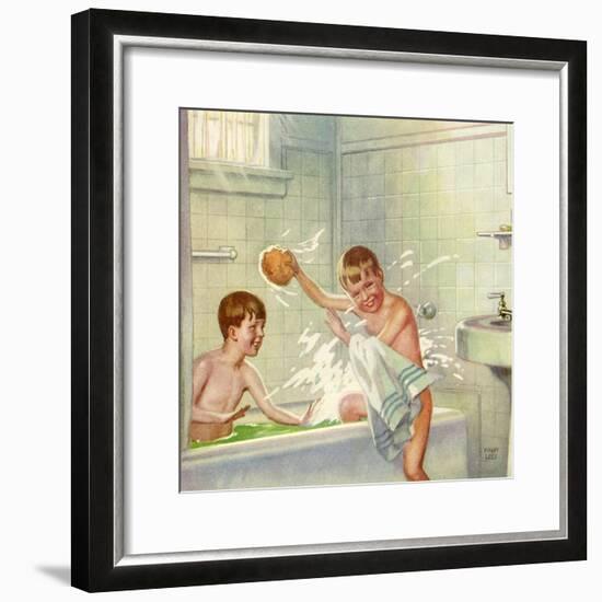 Boys Bathing, 1935-null-Framed Giclee Print