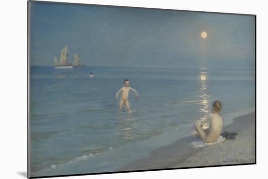 Boys Bathing at Skagen. Summer Evening, 1899-Peder Severin Kroyer-Mounted Giclee Print