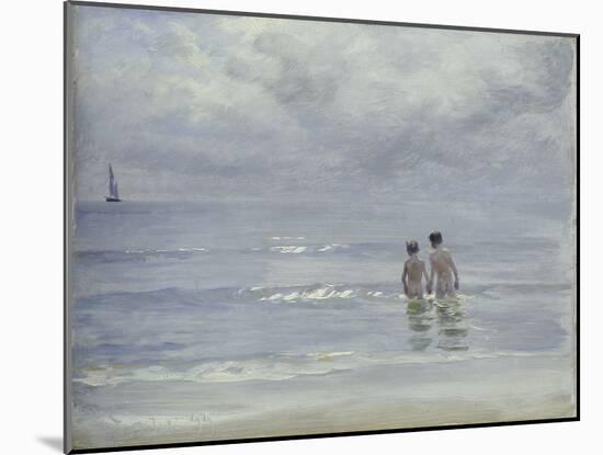 Boys Bathing on the Beach at Skagen, 1899-Peder Severin Kröyer-Mounted Giclee Print