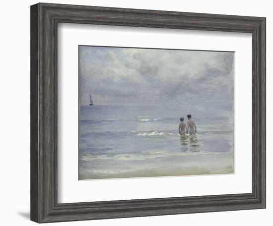 Boys Bathing on the Beach at Skagen, 1899-Peder Severin Kröyer-Framed Giclee Print