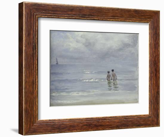 Boys Bathing on the Beach at Skagen, 1899-Peder Severin Kröyer-Framed Giclee Print