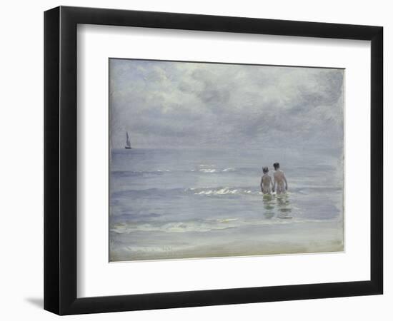 Boys Bathing on the Beach at Skagen, 1899-Peder Severin Kröyer-Framed Giclee Print