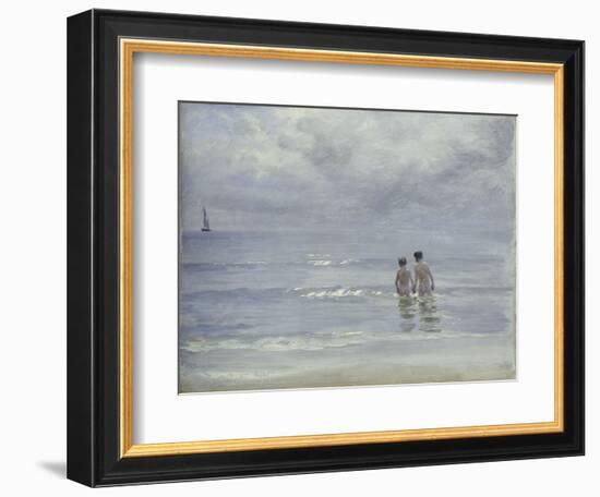 Boys Bathing on the Beach at Skagen, 1899-Peder Severin Kröyer-Framed Giclee Print