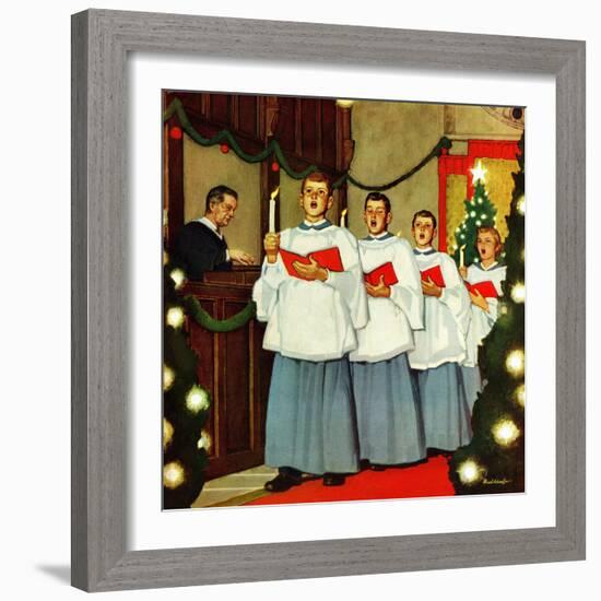 "Boys Christmas Choir", December 26, 1953-Mead Schaeffer-Framed Giclee Print