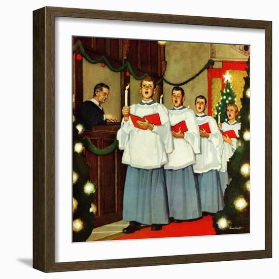 "Boys Christmas Choir", December 26, 1953-Mead Schaeffer-Framed Giclee Print