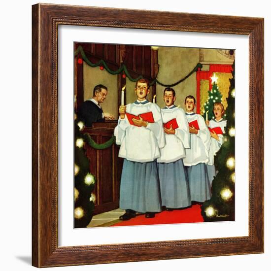 "Boys Christmas Choir", December 26, 1953-Mead Schaeffer-Framed Giclee Print