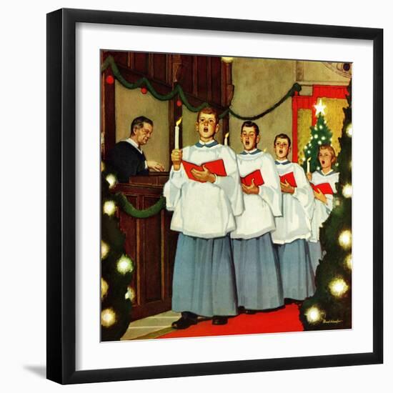 "Boys Christmas Choir", December 26, 1953-Mead Schaeffer-Framed Giclee Print