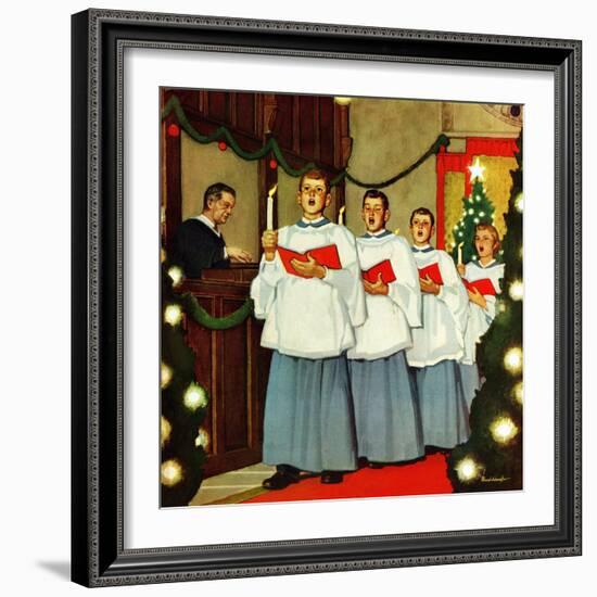 "Boys Christmas Choir", December 26, 1953-Mead Schaeffer-Framed Giclee Print