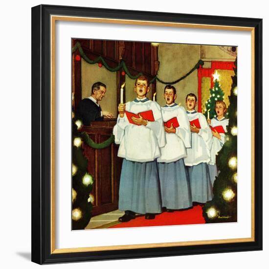 "Boys Christmas Choir", December 26, 1953-Mead Schaeffer-Framed Giclee Print
