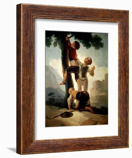 Boys Climbing a Tree, 1791-1792-Francisco de Goya-Framed Giclee Print