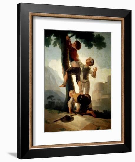 Boys Climbing a Tree, 1791-1792-Francisco de Goya-Framed Giclee Print