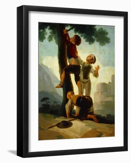 Boys Climbing a Tree Cartoon for a Tapestry at the El Escorial; 1791-92-Suzanne Valadon-Framed Giclee Print