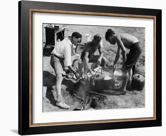 Boys Club, Food Preparation 1932-null-Framed Photographic Print