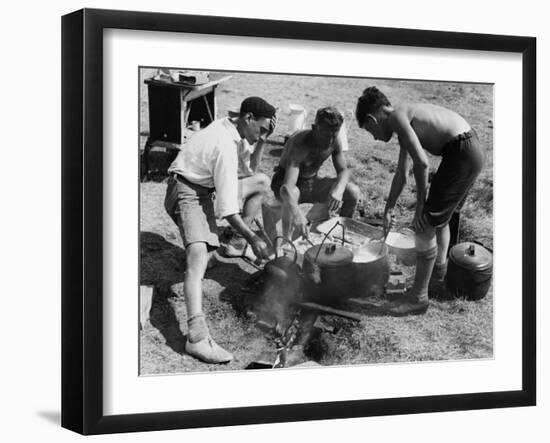 Boys Club, Food Preparation 1932-null-Framed Photographic Print